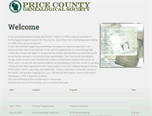 Tablet Screenshot of pricecountygenealogicalsociety.org